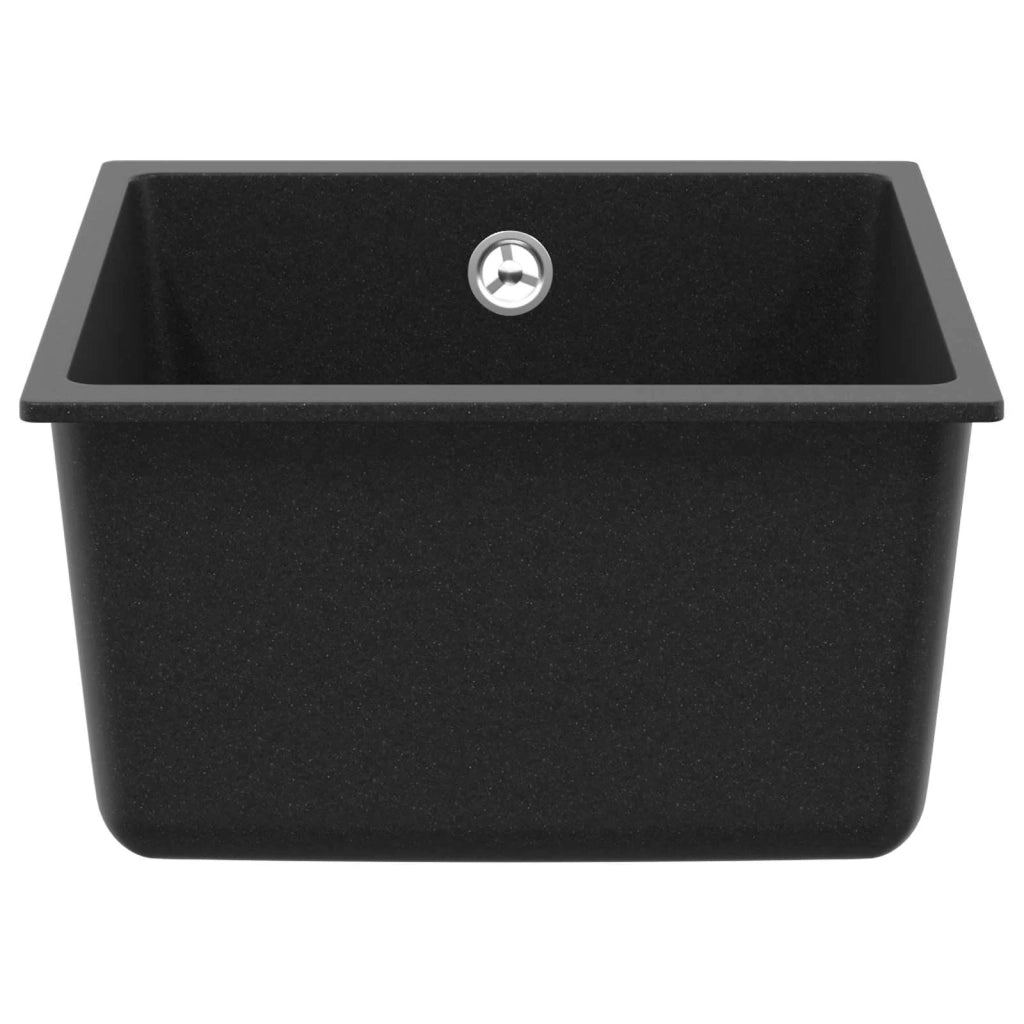 Lavello 80% Quarzo e 20% Resina 370 x 460 mm Nero 42028416