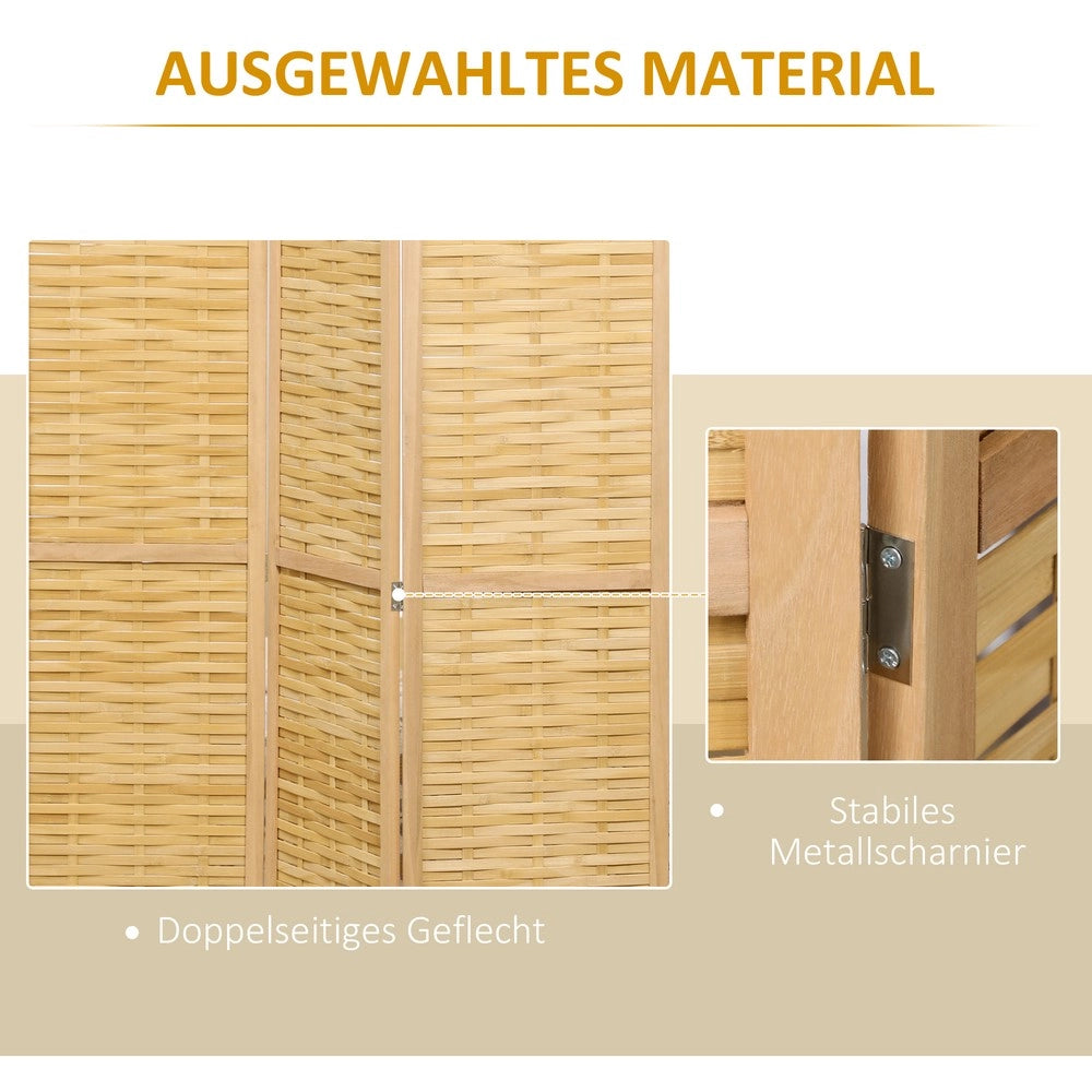 Paravento 3 Pannelli Pieghevole ¨C Minimal ¨C Bambus Naturale 120x170cm