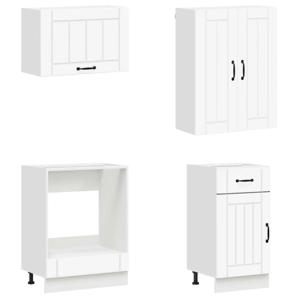 Unità Cucina LUCCA 8 pz Bianco Legno ingegnerizzato 3438143