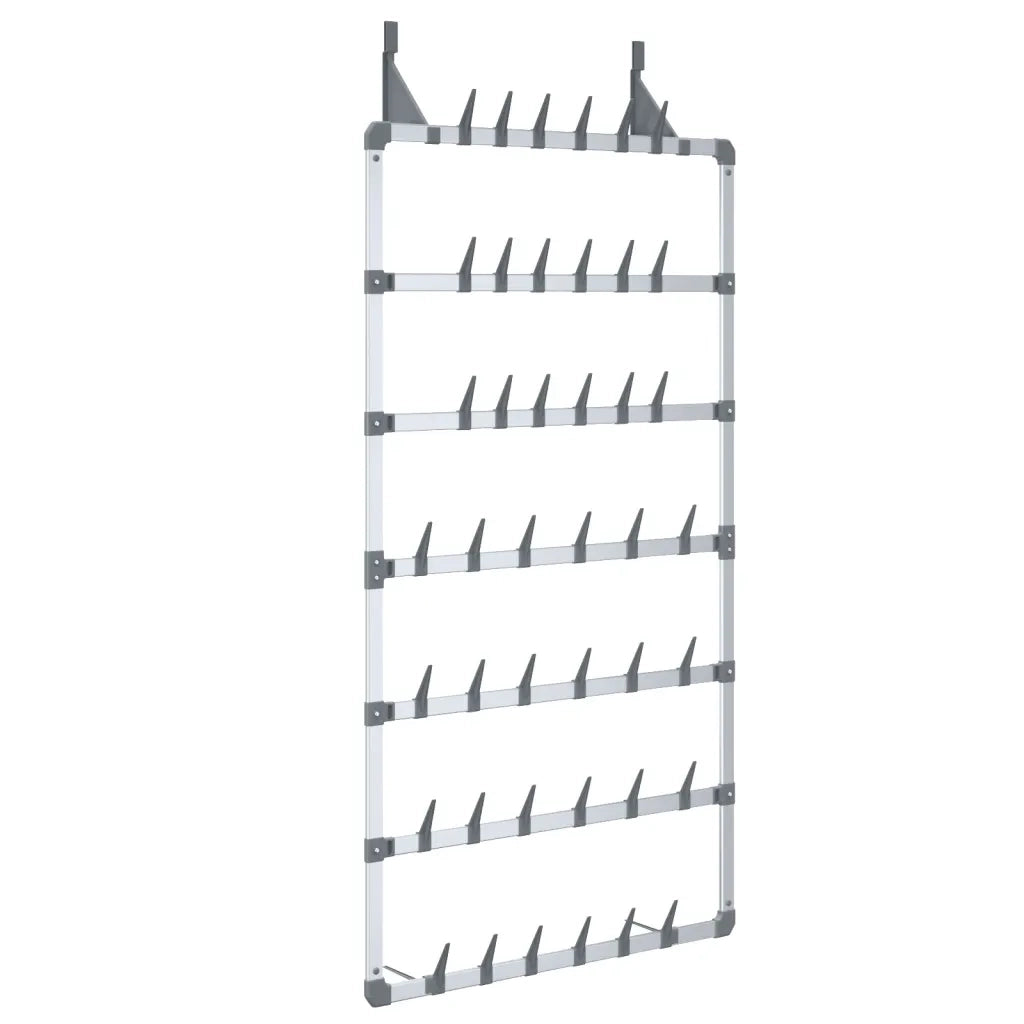 Scarpiera Pensile Argento 66x13x139 cm 344372