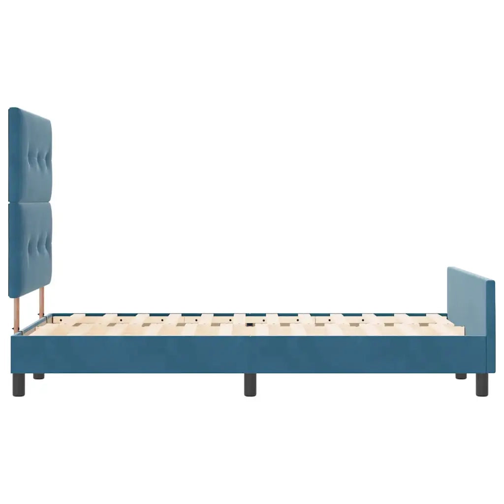 Letto a molle con testiera Blu Scuro 120 x 190 cm Velluto 3344931