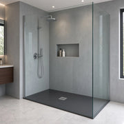 Piatto doccia rettangolare 100x120 cm effetto pietra marmoresina STONE Nero Grafite FRANCIA