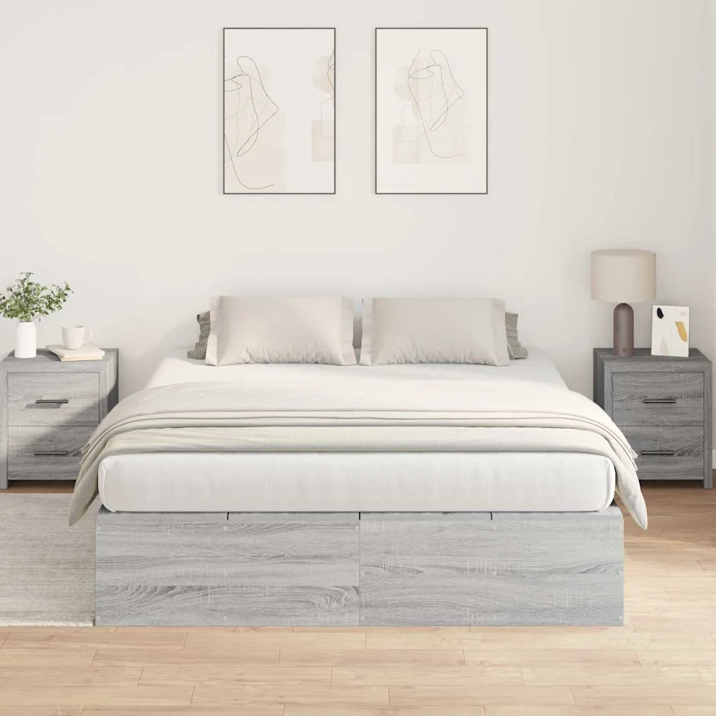 Struttura letto con contenitore Grigio Sonoma 140 x 200 cm 3335378