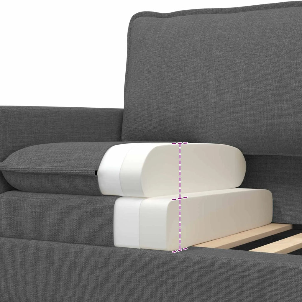 Set di divani 2 pz Grigio Scuro Tessuto 3417120