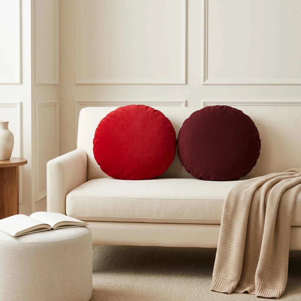 Cuscino con cuscino HEERLEN 6 pz Rosso Tessuto 929012