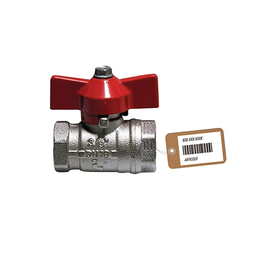 VALVOLA A SFERA FF CON FARFALLA F-BRICO- 3/8  DN 10  PN 64- FAIDF- pezzi 1