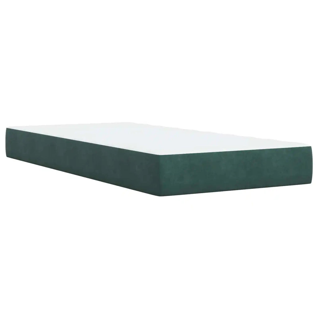Letto box spring con materasso Verde Scuro 100 x 200 cm Velluto 3451616