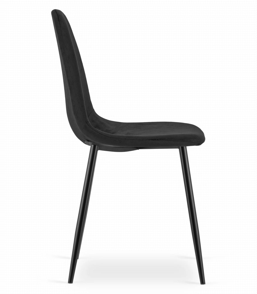 Sedia VALORA COMO - Velluto Nero ergonomico x 3