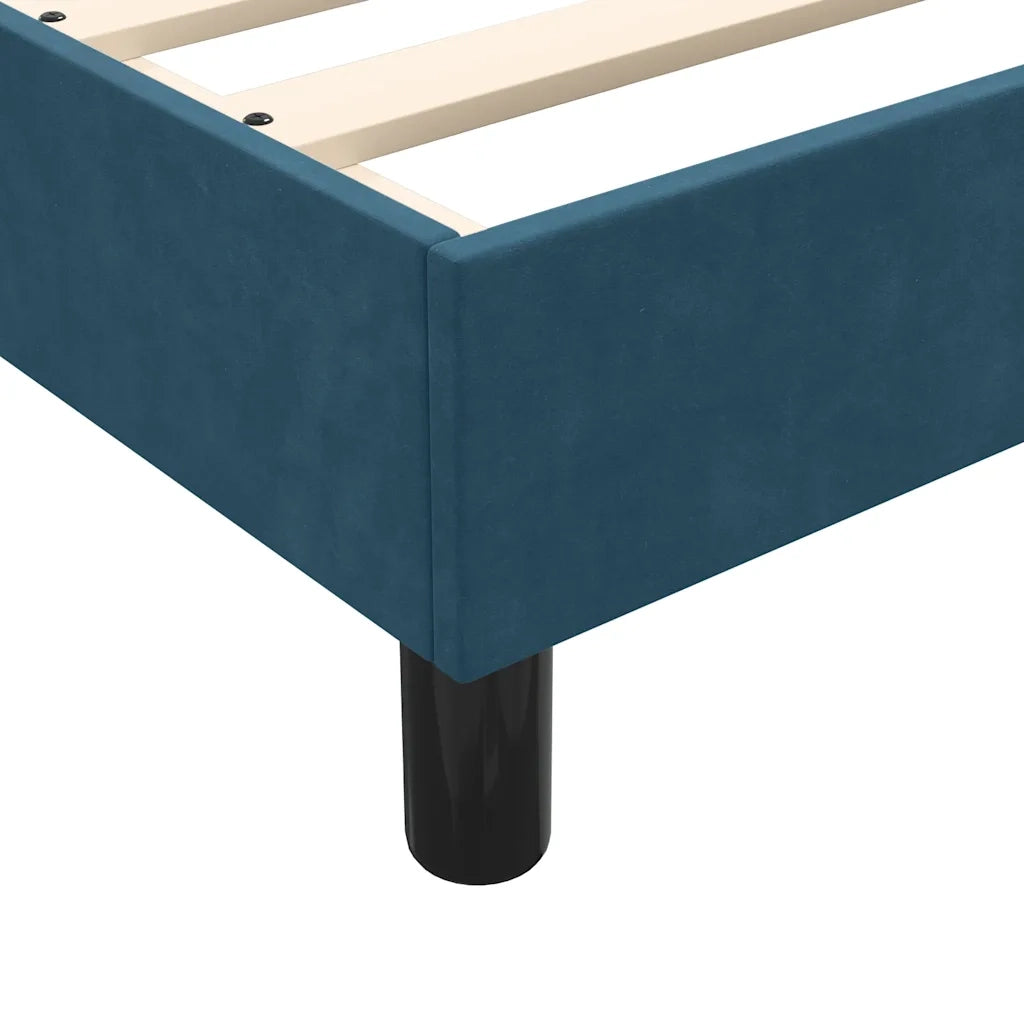 Giroletto senza Materasso Blu Scuro 120x210 cm Velluto 4101353