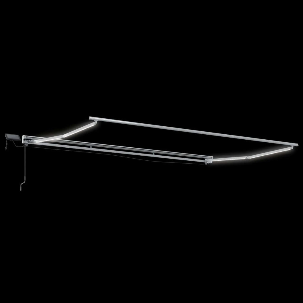 Cornice per Tenda Manuale con LED Bianco 5 × 3,5 m Alluminio 42024805