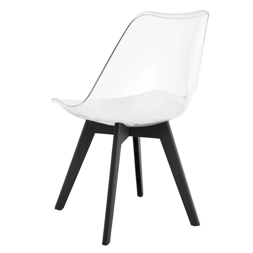Sedia VALORA RIXK - Trasparente con gambe nere x 4