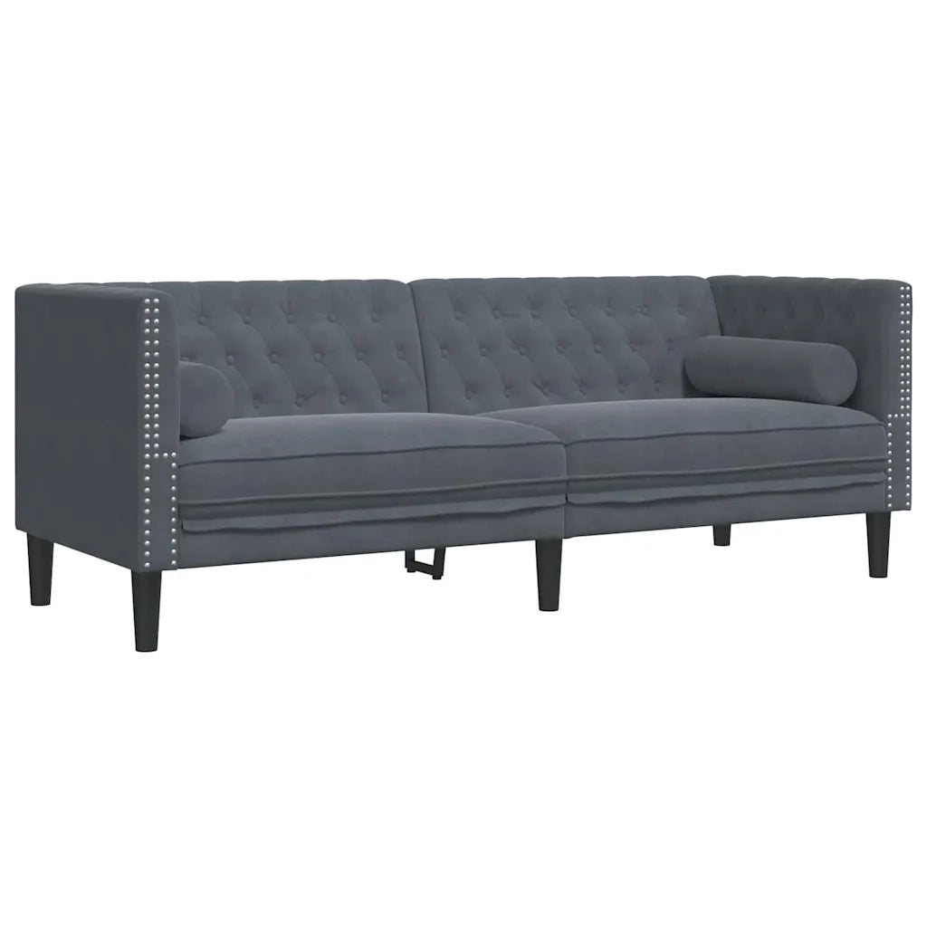 Divano per Soggiorno 2 pcs Grigio scuro 194 x 74,5 x 70,5 cm 3385865
