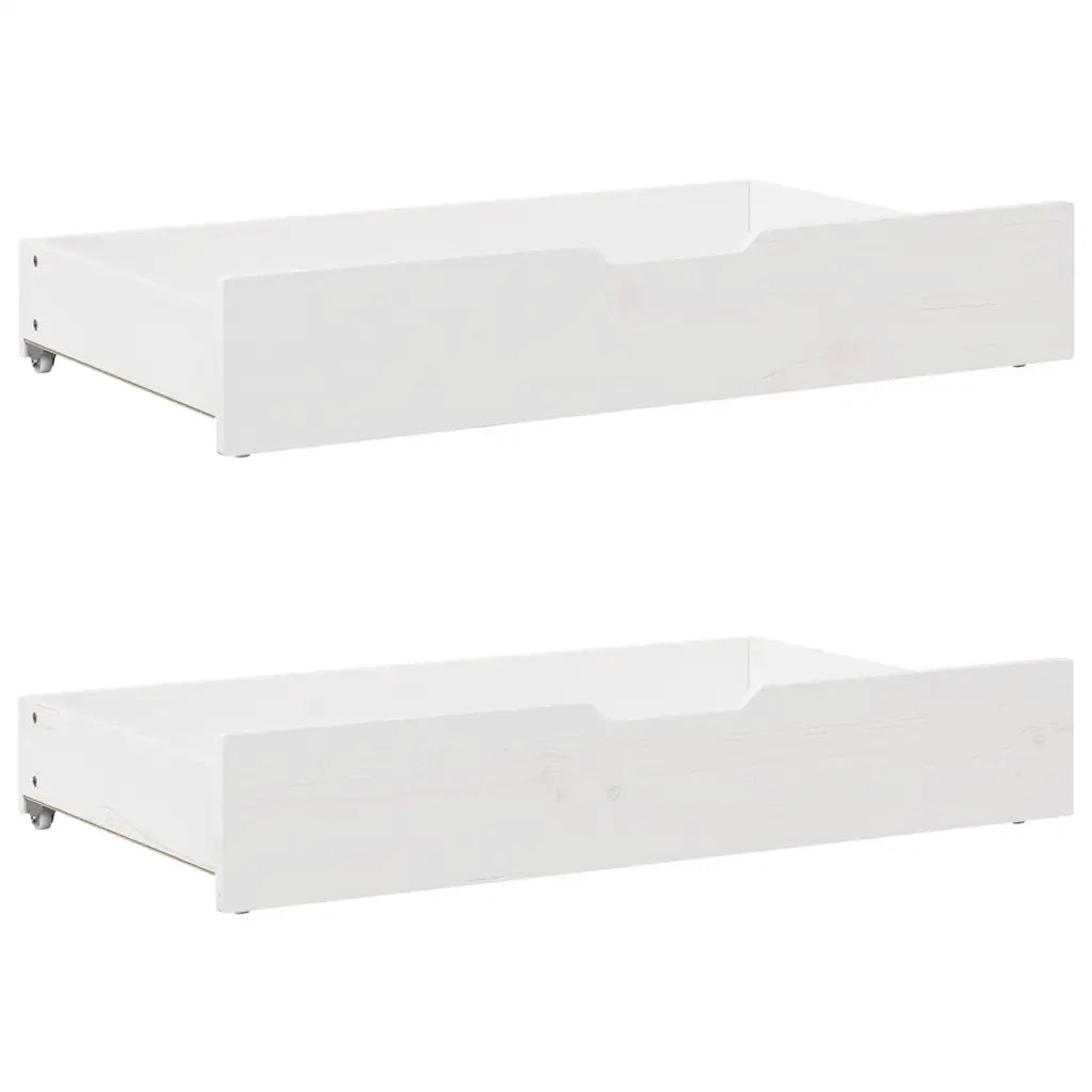 Letto senza Materasso-Struttura Letto Bianco 135x190 cm Legno Massello di Pino 606443
