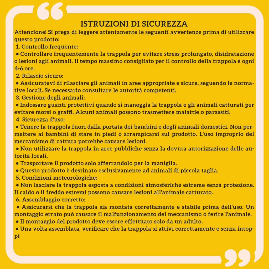 Trappola per Ratti, Topi e Nutrie Pieghevole in Acciaio