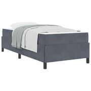 Letto singolo | Letto per adulti | Struttura del letto Grigio scuro 80 x 200 cm Tessuto
