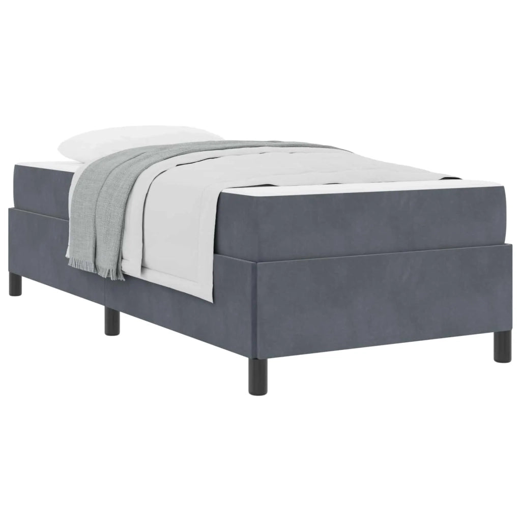 Letto singolo | Letto per adulti | Struttura del letto Grigio scuro 80 x 200 cm Tessuto
