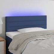 Testiera a LED Blu 90x5x78/88 cm in Tessuto 3121740