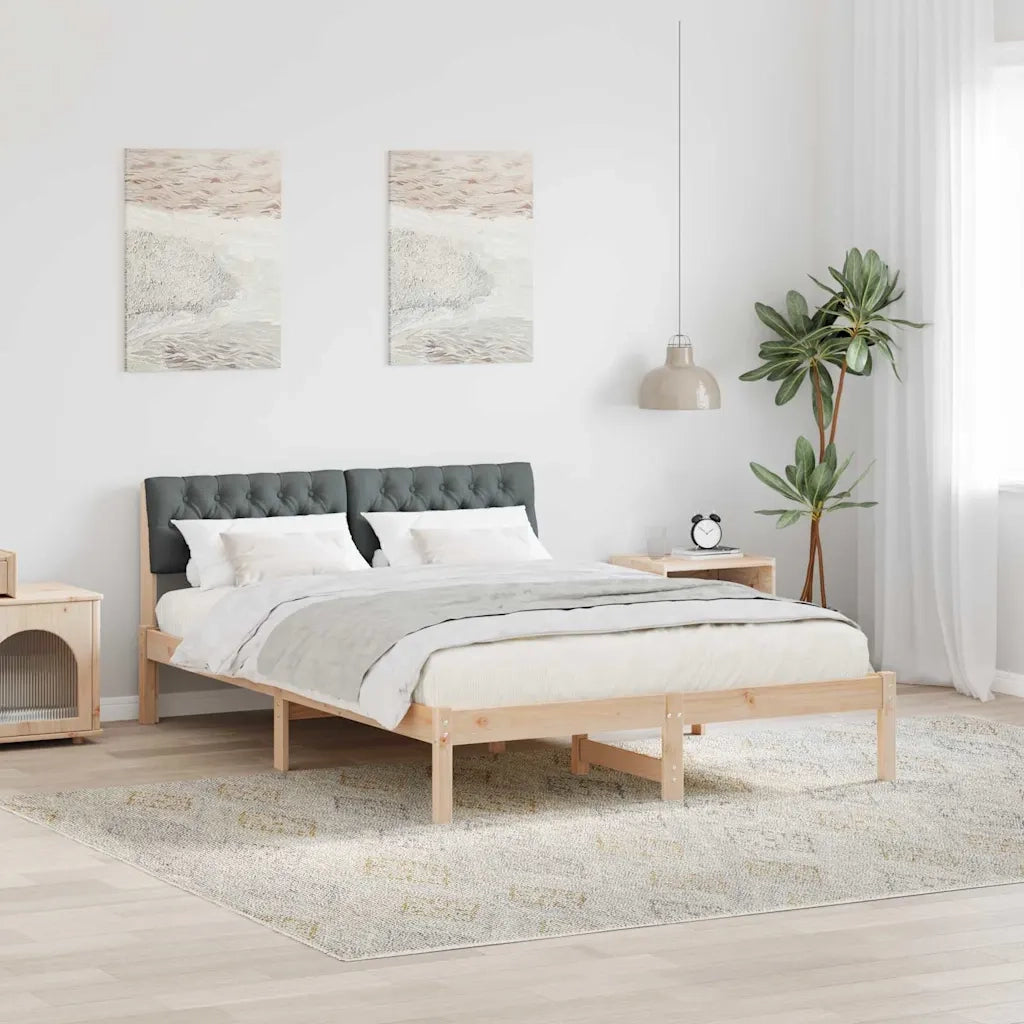Struttura del Letto marrone e grigio scuro 150 x 200 cm 878600