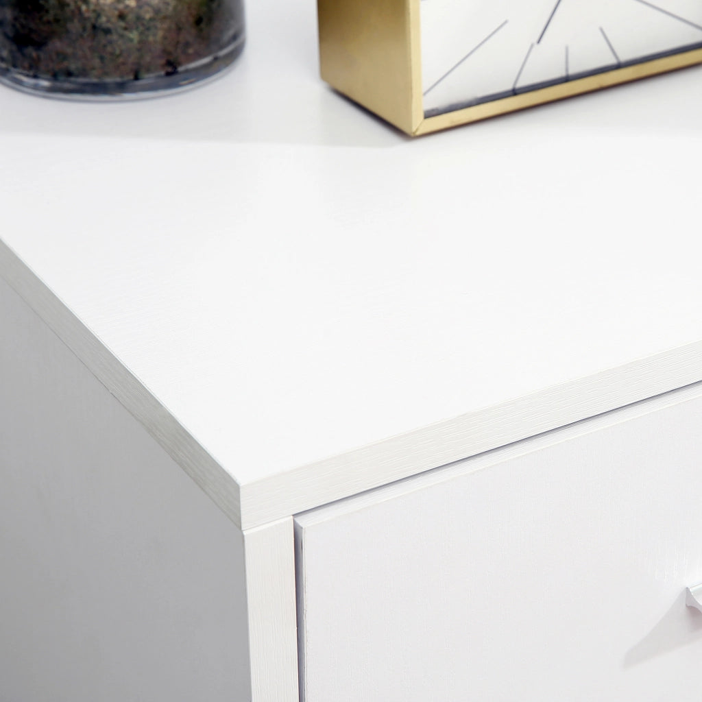 Scrivania con cassetti e scaffale ¨C zephmum ¨C bianco 80x40x65 cm
