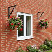 Supporti per mensole da parete 2 pz Nero 21 x 21 x 3,5 cm 42038929