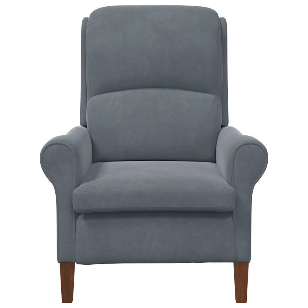 poltrona Grigio scuro 76 x 94 x 102 cm Velluto