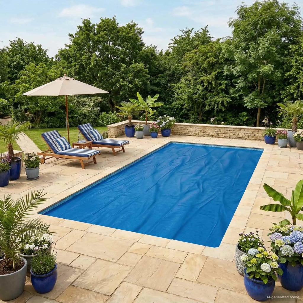 Copertura per piscina Nero e Blu 1000 x 500 cm PE 42034495