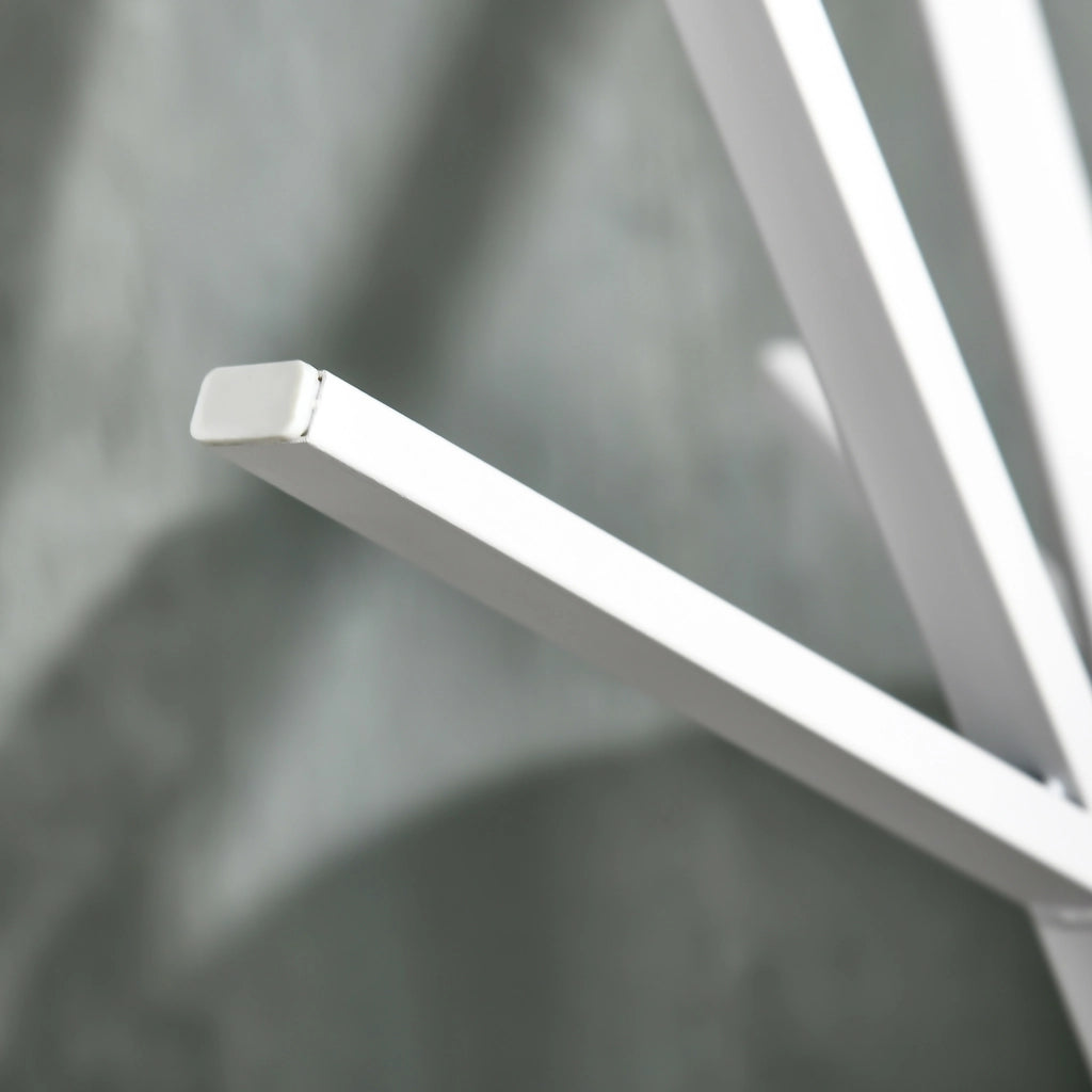 Mobile ingresso con 3 aste e 8 ganci - per ingresso - in metallo e MDF - 45×45×180 cm - bianco