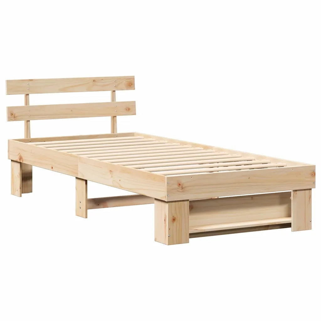 Letto singolo | Letto per adulti | Struttura del letto Marrone 100 x 200 cm Pino massello