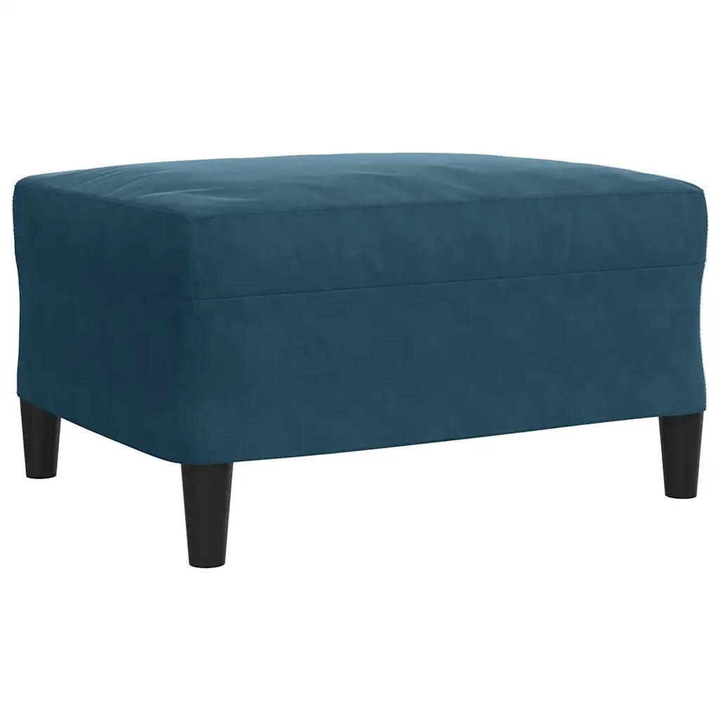 Set di Divani 4 pz con Cuscini Blu in Velluto