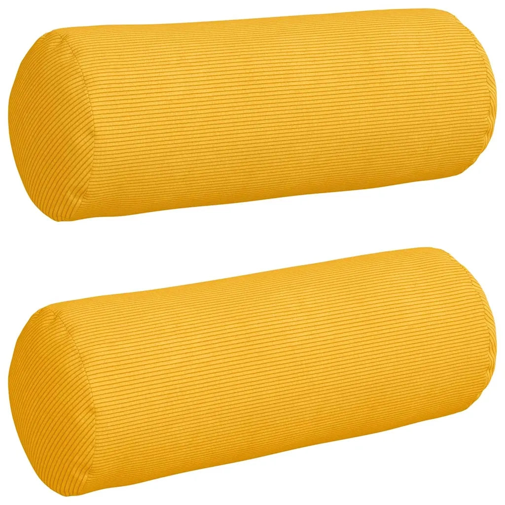 Cuscini a rullo 2 pcs Giallo Chiaro Ø 25 x 70 cm 42014352