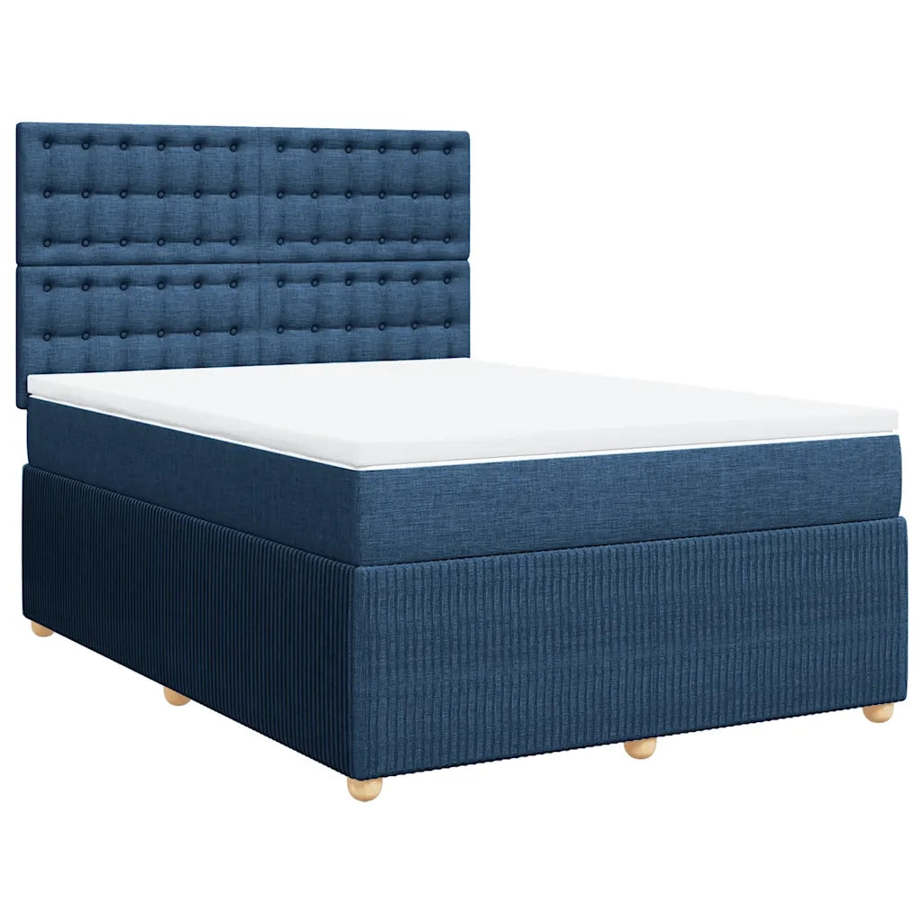 Giroletto a Molle con Materasso Blu 140x200 cm in Tessuto 3294399