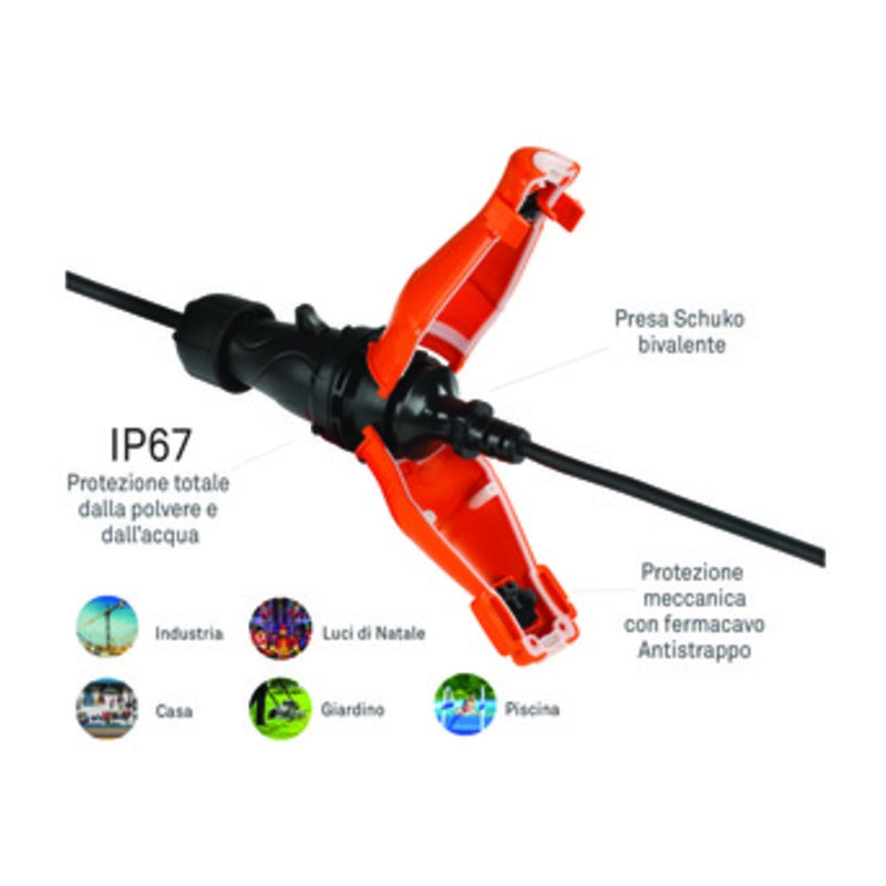 ROSI 1823  PRESA SCHUKO IP67