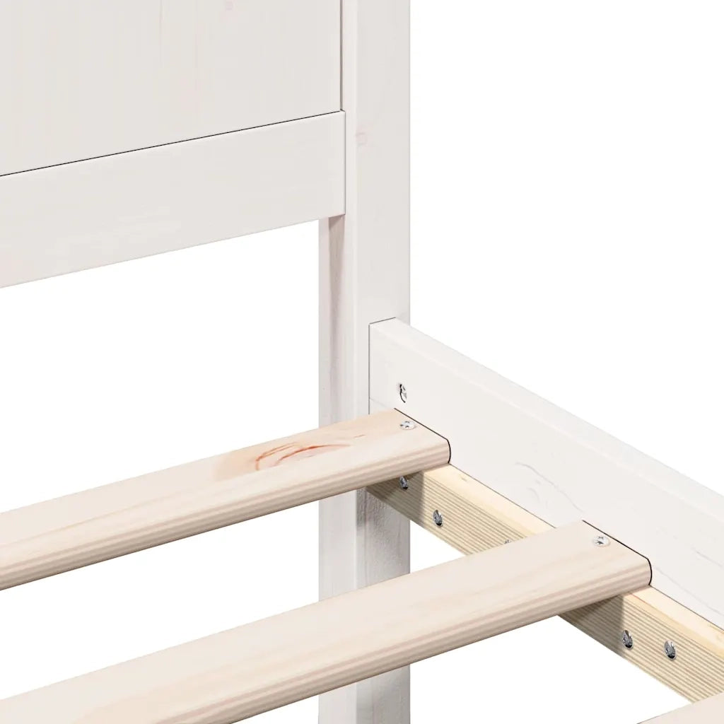 Struttura del letto Bianco 80 x 200 cm Legno massello di pino 872204