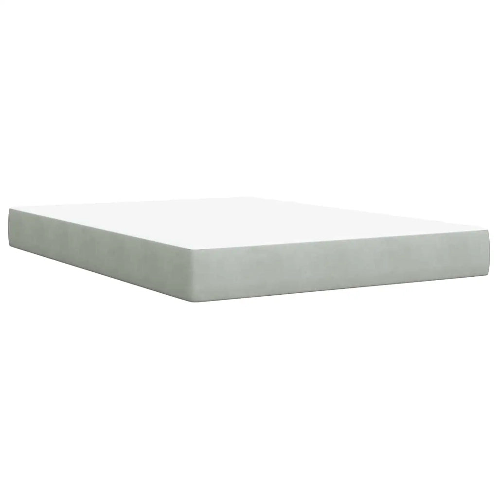 Letto con Box Spring, Materasso e LED Grigio Chiaro Velluto 3452216