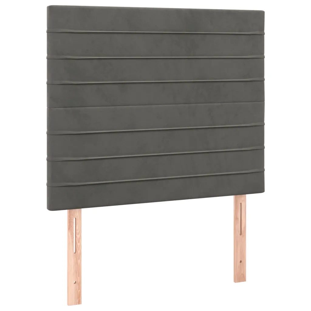 Testiera | Testata Grigio Scuro 80x5x118/128 cm Velluto