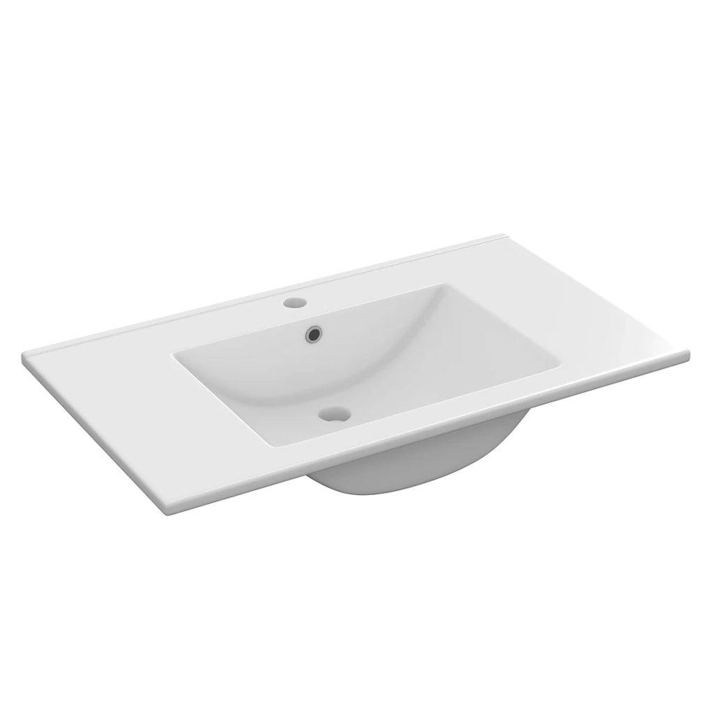 Lavabo consolle in ceramica DH cm 80 x 45 Bianco