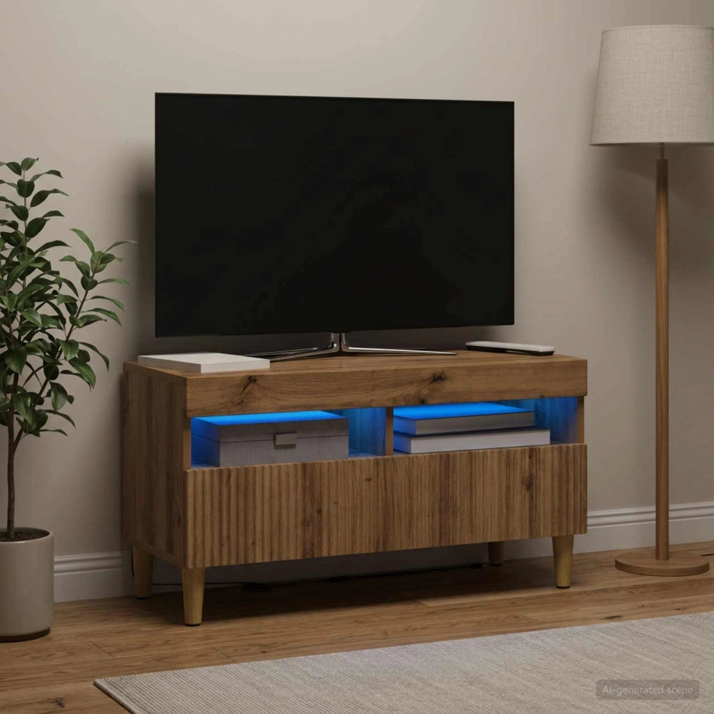 Mobile TV LED ARNHEM 81 x 35 x 43 cm Rovere Artigianale 896784