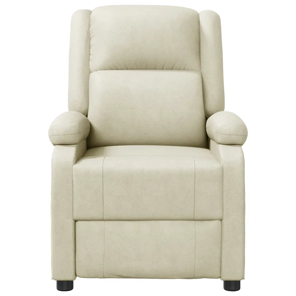 Poltrona Reclinabile Bianca in Similpelle 340170