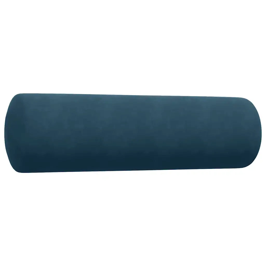 Set di Divani 2 pz con Cuscini e Rinforzi Blu in Velluto