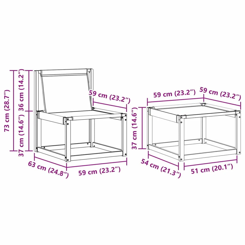 Set di divani da esterno con cuscino 4 pcs Naturale e Crema 3368545