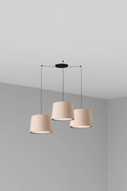 SAMBA 3L Lampada sospensione nera/beige