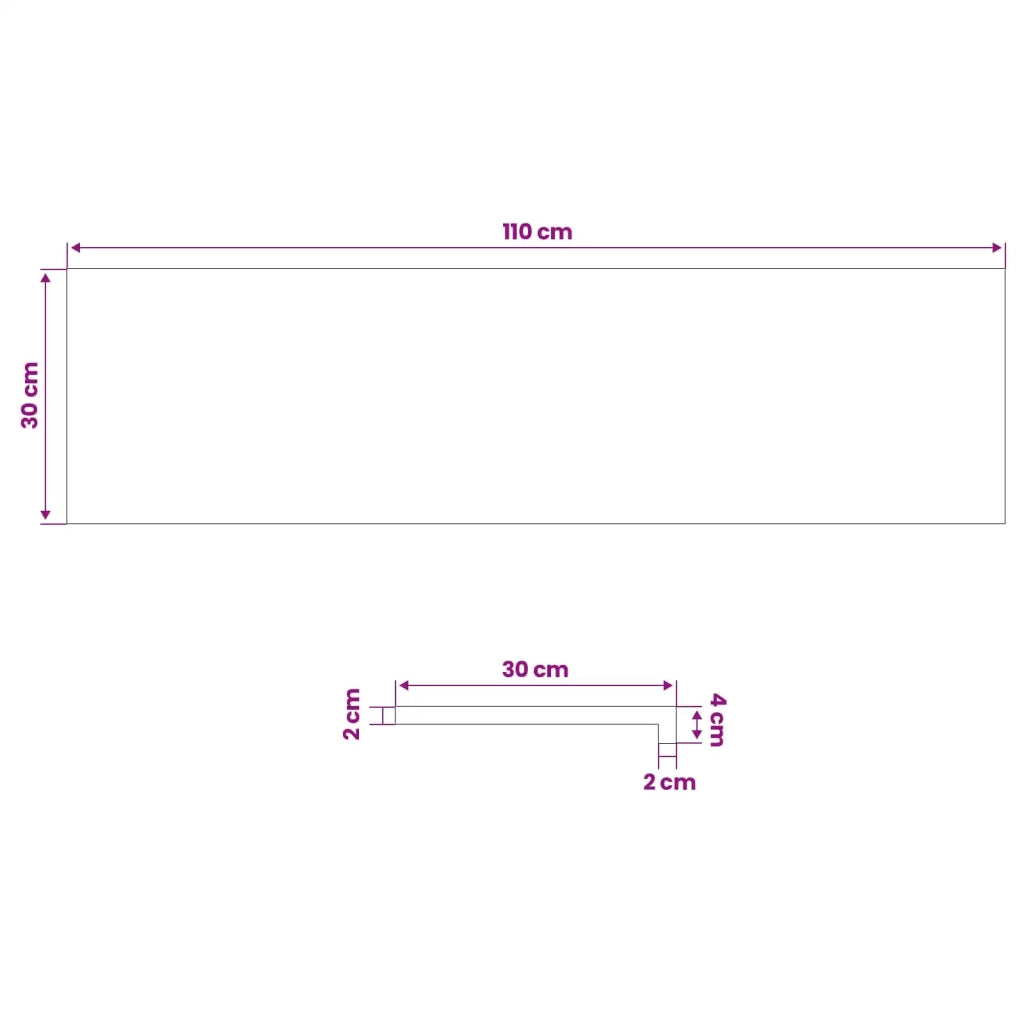 Gradini per Scale 4 pz 110 x 30 x 2 cm Bianco 3449319