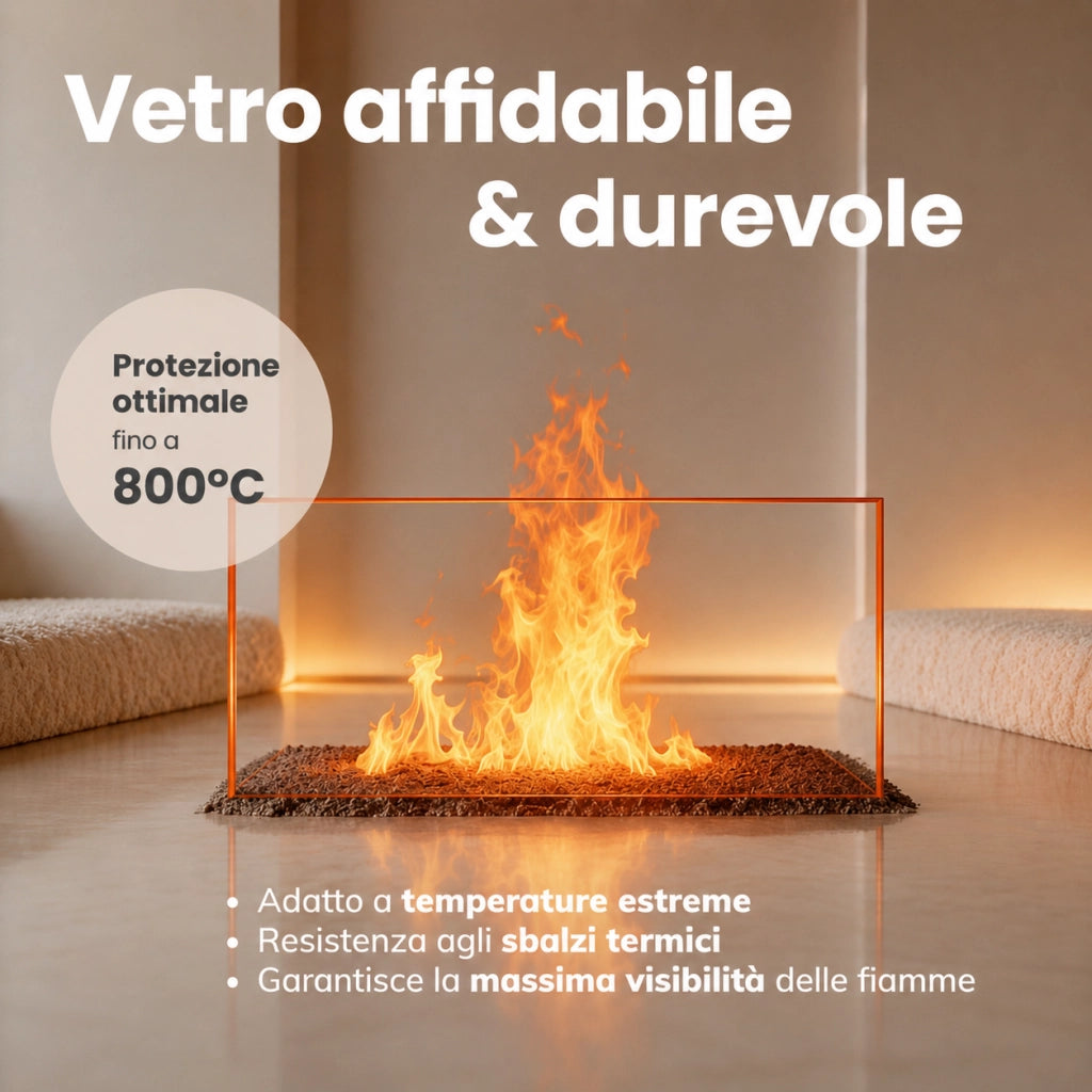 392 x 388 x 4 mm - Vetro per stufa a legna - vetro camino di ricambio - vetro per caminetto resistente al fuoco - France Vitre