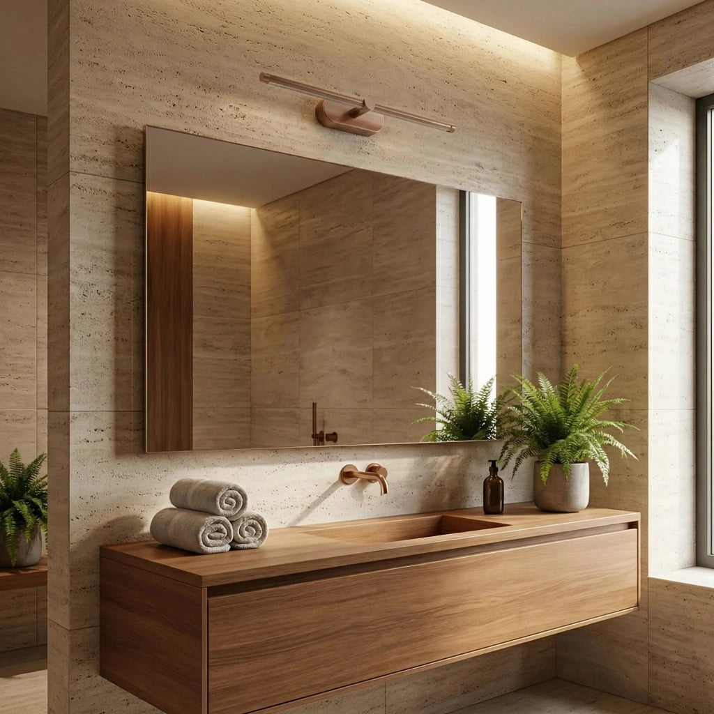 Applique Da Bagno Led APP1895-1W 40 Cm Brush Copper