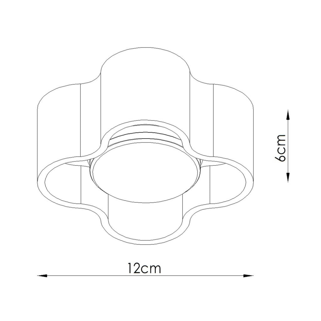 Plafoniera OVIO 1 marrone Gx53