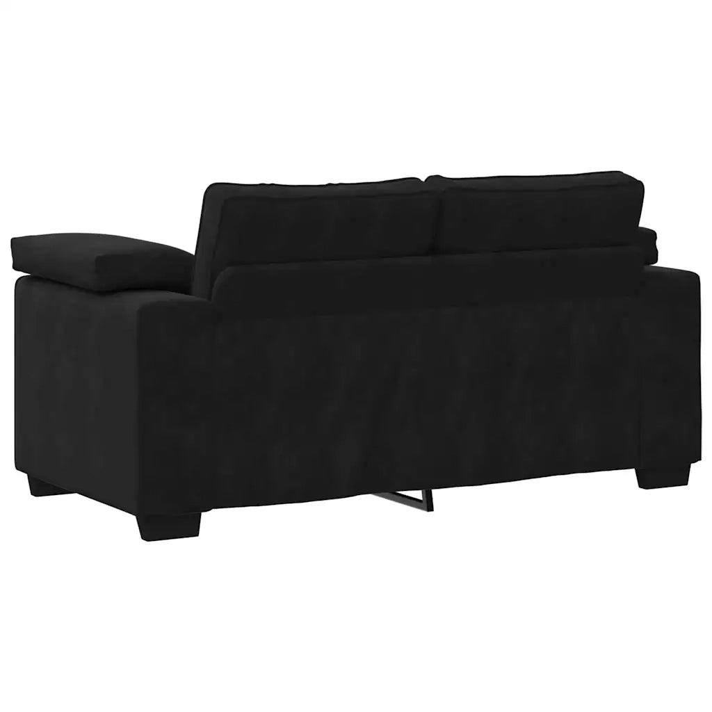 Set di Divani 3 pz con Cuscini Nero in Velluto 3324672