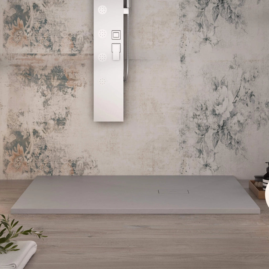Piatto Doccia in Pietra 80x110 cm Bonussi Manila Grigio Chiaro