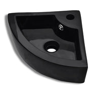 Lavandino-Lavabo con Troppopieno-Lavello 45x32x12,5 cm Nero