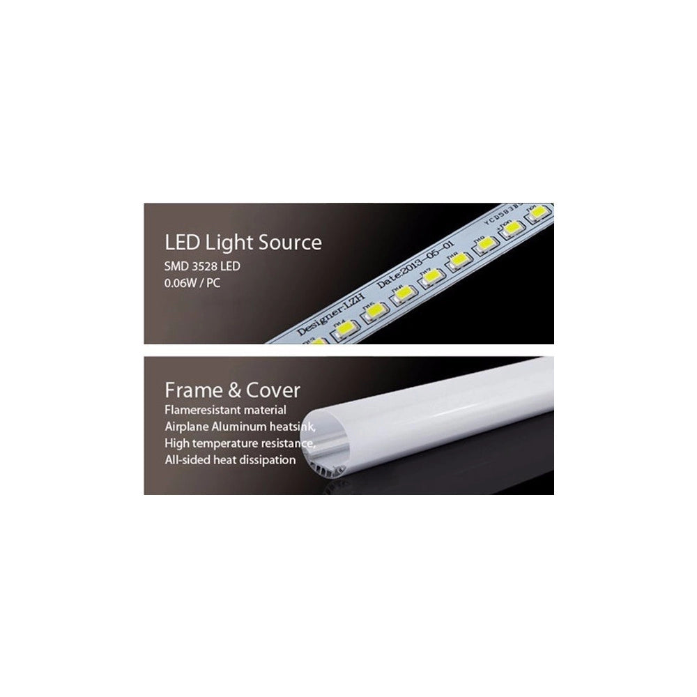 Trade Shop - Tubo T5 Neon Led 6 10 15 18 W Watt 30 60 90 120 Cm Luce Fredda Naturale Calda - -bianco Freddo  Copertura Opaca 90 Cm   -