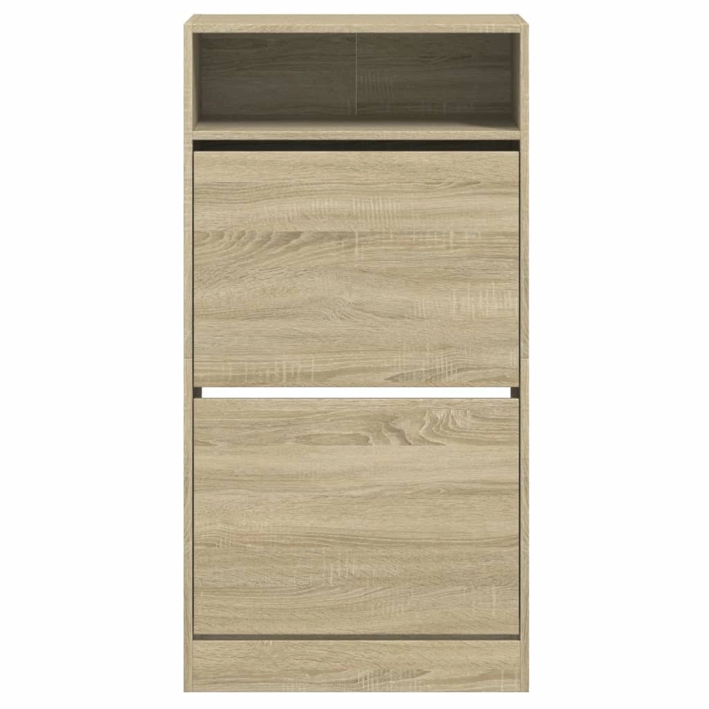 Scarpiera mobiletto portascarpe mobile per ingresso/corridoio/soggiorno legno Sonoma 60 x 34 x 116 cm marrone legno ingegnerizzato 02_0021711